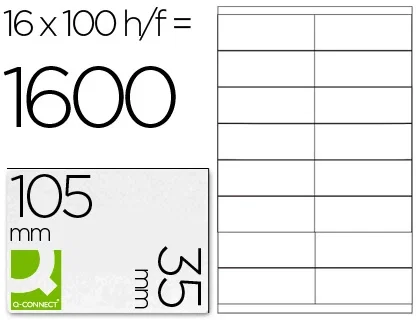Q-connect Etiqueta adhesiva KF10653 105x35 mm DIN A4 Q-connect Etiqueta adhesiva KF10653 105x35 mm DIN A4