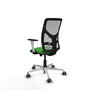 PIQUERAS Y CRESPO Silla de oficina Motilla con mecanismo Sincro/Traslack, Verde y Gris