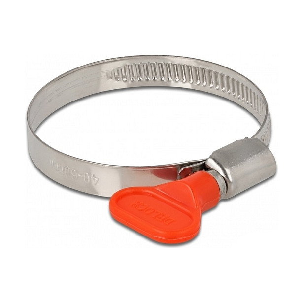 DeLOCK Abrazadera de manguera con tuerca de mariposa 40 - 60 mm, 10 unidades, Rojo DeLOCK Abrazadera de manguera con tuerca de mariposa 40 - 60 mm, 10 unidades, Rojo