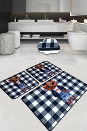 Mijölnir Juego de Alfombras de Baño Lujoso y Cómodo Antideslizante Antibacteriano 60x100 cm y 50x60 cm