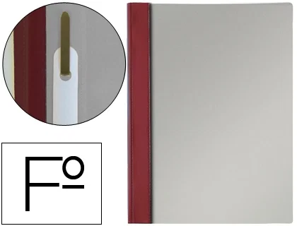 Esselte Pack de 50 Dossiers Fastener PVC Color Burdeos