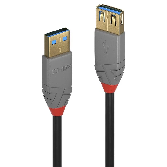 Lindy Cable USB 3.2 Gen 1 USB A de 0,5 m, Negro