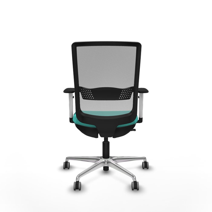 PIQUERAS Y CRESPO Silla de oficina Haches con mecanismo Sincro/Traslack, Turquesa y Gris