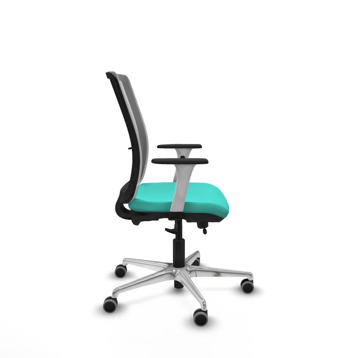 PIQUERAS Y CRESPO Silla de oficina Haches con mecanismo Sincro/Traslack, Turquesa y Gris