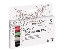Kreul Set 5 rotuladores GLASS&PORCELAIN Chalky medium para vidrio y porcelana
