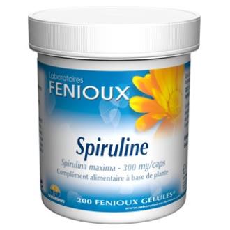 FENIOUX Spirulina 300 mg - 200 Cápsulas - Complemento Alimenticio para Energía y Vitalidad - Ayuda en Casos de Fatiga FENIOUX Spirulina 300 mg - 200 Cápsulas - Complemento Alimenticio para Energía y Vitalidad - Ayuda en Casos de Fatiga