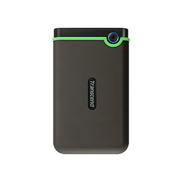 Transcend StoreJet 25M3 1TB - Disco Duro Externo Portátil 2.5", USB 3.2 Gen 1, Resistente a Golpes, Color Gris