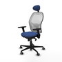 PIQUERAS Y CRESPO Silla de oficina Jorquera Azul Marino y Blanco
