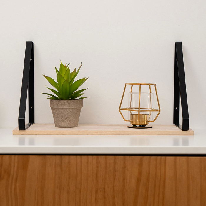 Estantería de Pared Acero y Pino Moa Vinthera 40x18x20 cm (6 Unidades)