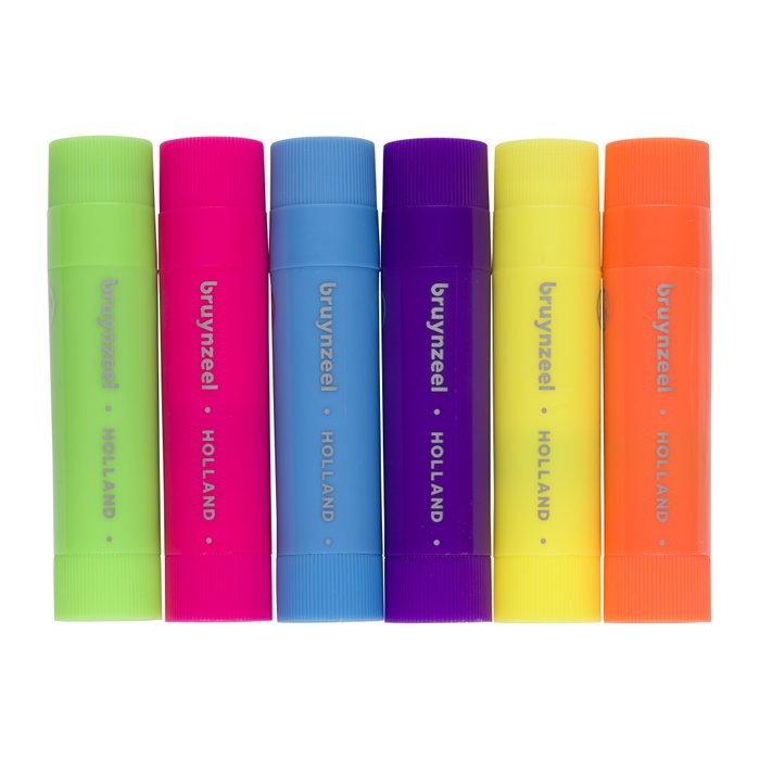 Bruynzeel Témpera Sólida Colores Neón Estuche de 6 Bruynzeel Témpera Sólida Colores Neón Estuche de 6