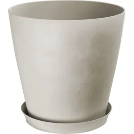 GARDEN ID Maceta redonda Swing Cone, Ø35 cm altura 34 cm capacidad 23 L, modelo Piedra, ref. 1610143