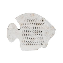 Figura Pez Blanco Rozado Metal 48,50 X 5 X 40 cm