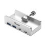 Equip Hub USB-C 128967 con 2 puertos 2x USB-A y 2x USB-C con clip ajustable