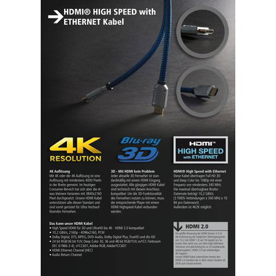S-Impuls Cable HDMI 0,5 m 3D Ethernet Negro S-Impuls Cable HDMI 0,5 m 3D Ethernet Negro
