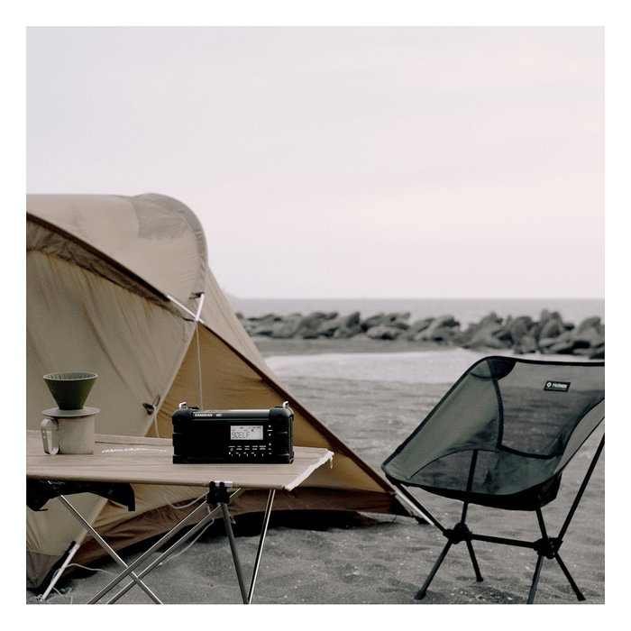 Sangean MMR-99 DAB Radio de emergencia con manivela y solar, negro