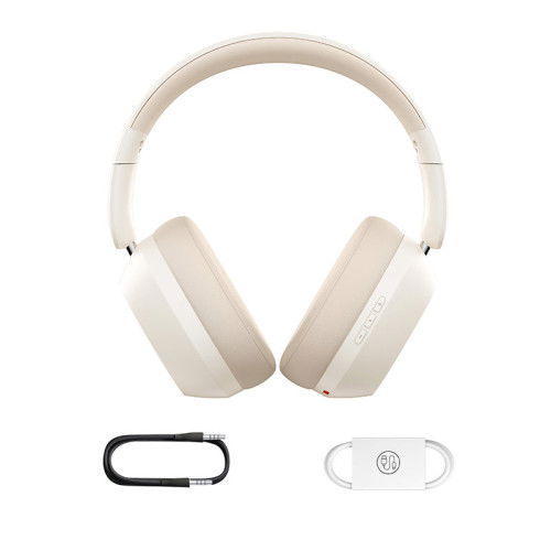BASEUS BASS 35 MAX Auriculares Inalámbricos y Cable Bluetooth 5.3, 50h, Beige