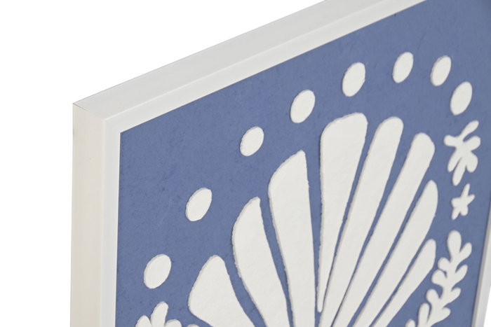 DKD Home Decor Cuadro Papel Maché 50x50 con Diseño de Conchas, Surtido de 4 unidades DKD Home Decor Cuadro Papel Maché 50x50 con Diseño de Conchas, Surtido de 4 unidades