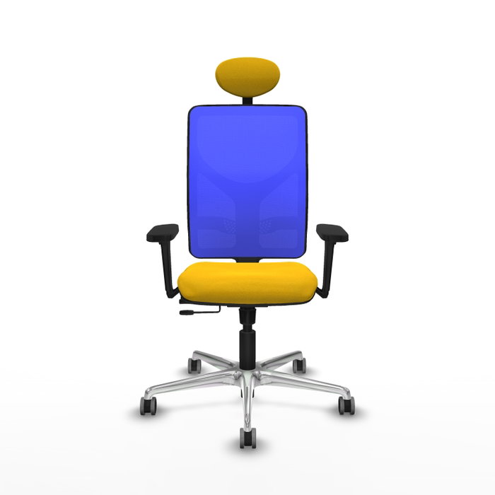 PIQUERAS Y CRESPO Silla de oficina Motilla con mecanismo Sincro/Traslack, Azul y Amarillo PIQUERAS Y CRESPO Silla de oficina Motilla con mecanismo Sincro/Traslack, Azul y Amarillo
