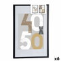 Portafotos de Pared Gift Decor Negro Poliestireno Plástico Madera MDF 50 x 70 cm (6 Unidades)