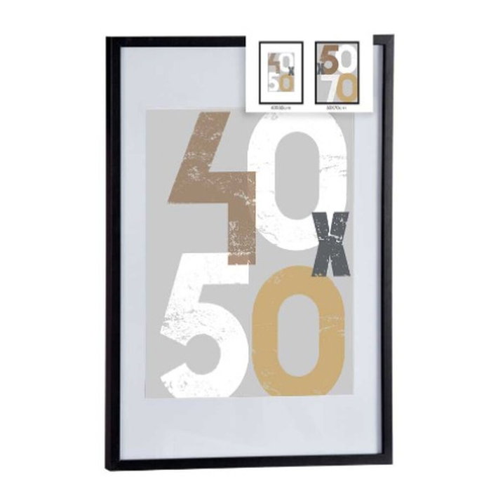 Portafotos de Pared Gift Decor Negro Poliestireno Plástico Madera MDF 50 x 70 cm (6 Unidades)