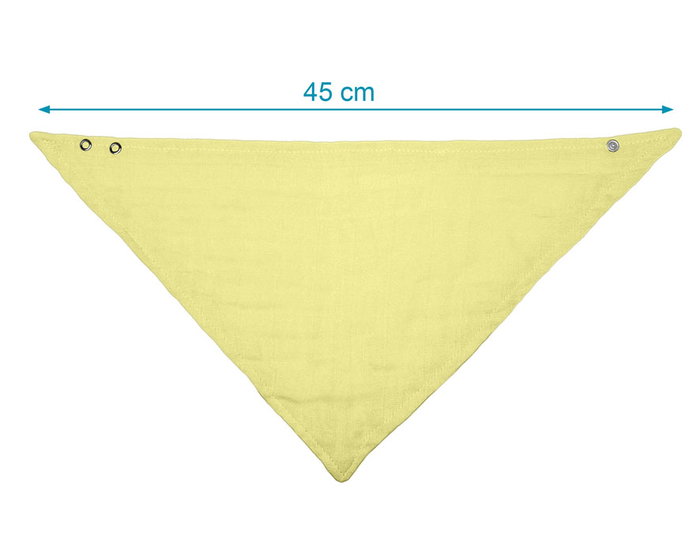 KioKids Set de 2 Bandanas para Bebé en Bambú y Algodón, Suave y Termorreguladora, Amarillo