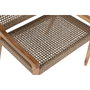 DKD Home Decor Silla de Teca y Fibra Marrón