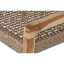 DKD Home Decor Silla de Teca y Fibra Marrón