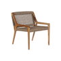 DKD Home Decor Silla de Teca y Fibra Marrón