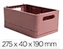 Clairefontaine Skandi Smart Case Midi Caja multiusos A5+ plástico reciclado plegable rosa viejo 275x40x190 mm