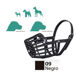 ARPPE Bozal Cesta Plástico Negro Talla 02