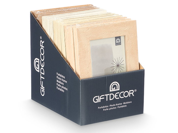 GIFTDECOR Portafotos Efecto Piedra 10x15 Surtido Pack de 24 unidades