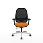 PIQUERAS Y CRESPO Silla de oficina Cilanco Naranja y Negro