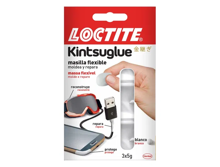Loctite Masilla Reparadora Kintsuglue, Expositor 16 Unidades (8 Blancas y 8 Negras)