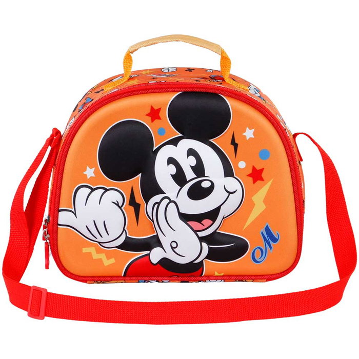 Disney Mickey Mouse Bolsa Portamerienda Infantil 3D Whisper Naranja 5L 20cm