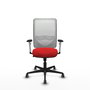 PIQUERAS Y CRESPO Silla de oficina Zulema con mecanismo Sincro, Rojo y Blanco