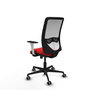 PIQUERAS Y CRESPO Silla de oficina Zulema con mecanismo Sincro, Rojo y Blanco
