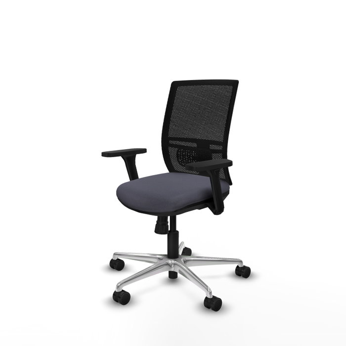 PIQUERAS Y CRESPO Silla de oficina Yunquera con mecanismo Sincro, Gris oscuro/Negro PIQUERAS Y CRESPO Silla de oficina Yunquera con mecanismo Sincro, Gris oscuro/Negro