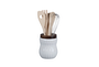 DKD Home Decor Set de 6 Utensilios Mandala en Porcelana y Bambú