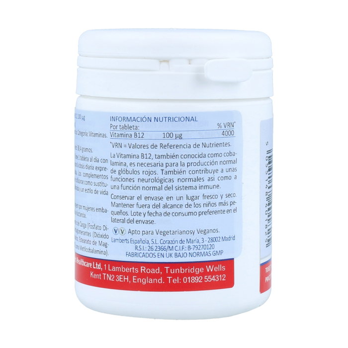 Lamberts Vitamina B12 100 mcg 100 tabletas