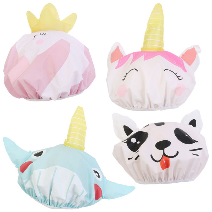 Tom et Zoe Gorro de Baño Animales Niños Gato Flamenco Unicornio Tiburón Talla Única D.26 Cm