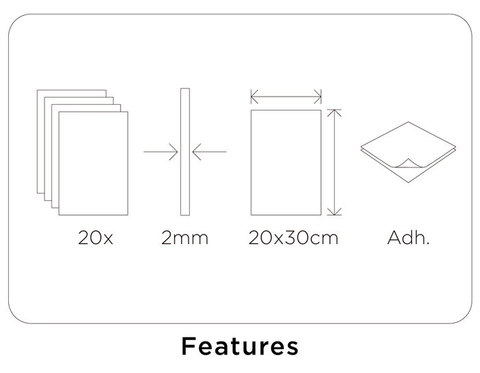 Innspiro Goma EVA marrón láminas adhesivas 20x30cm x 2mm (20 unidades)