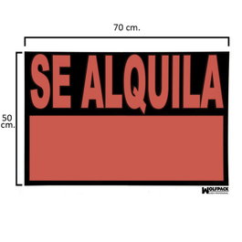 WOLFPACK LINEA PROFESIONAL Cartel Se Alquila 70x50 cm.</div>