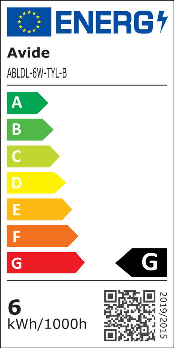 Avide Tyler Lámpara de Mesa LED Negro 6W 250lm