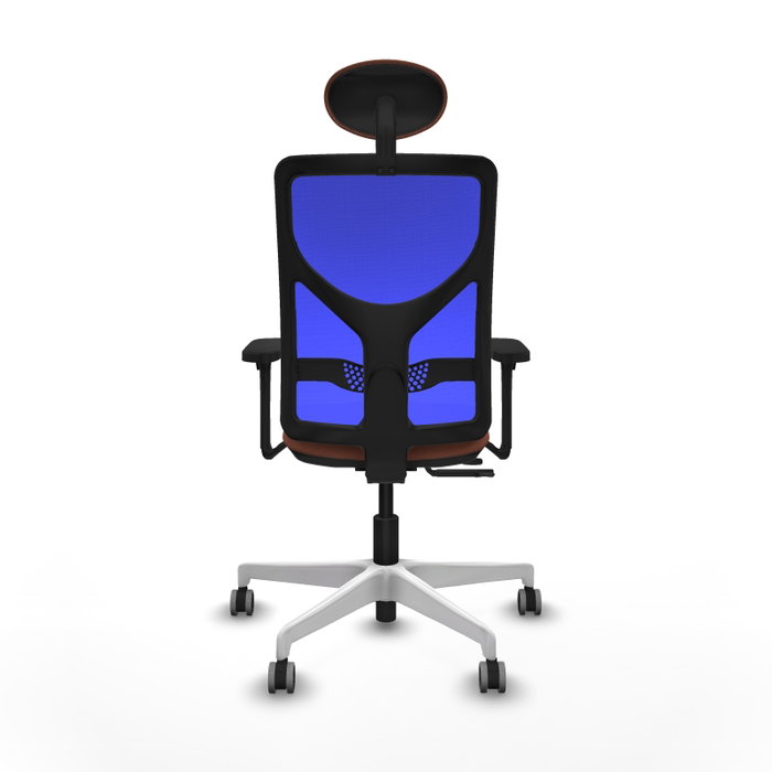PIQUERAS Y CRESPO Silla de oficina Motilla con mecanismo Sincro/Traslack, Azul y Marrón