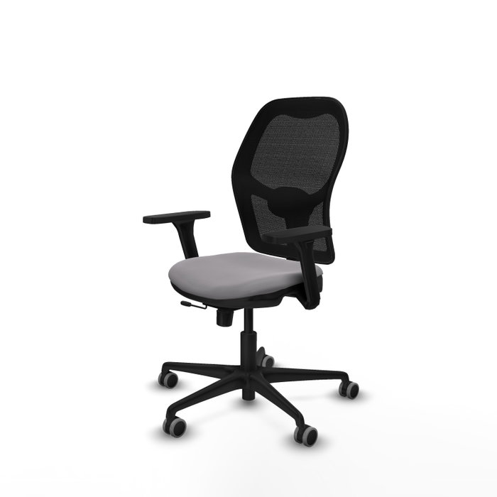 PIQUERAS Y CRESPO Silla de oficina Jorquera con mecanismo Sincro/Traslack, Gris y Negro
