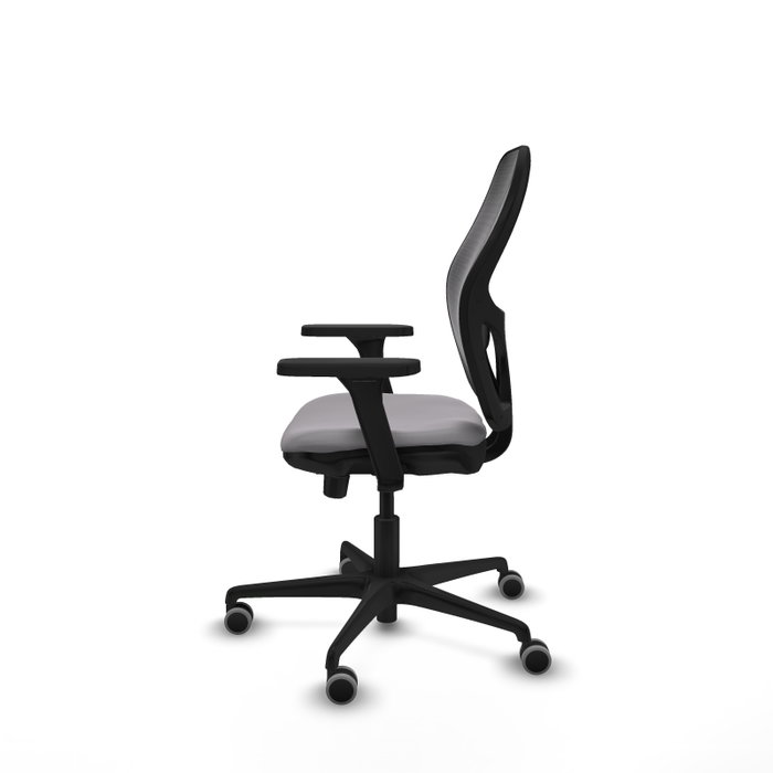 PIQUERAS Y CRESPO Silla de oficina Jorquera con mecanismo Sincro/Traslack, Gris y Negro