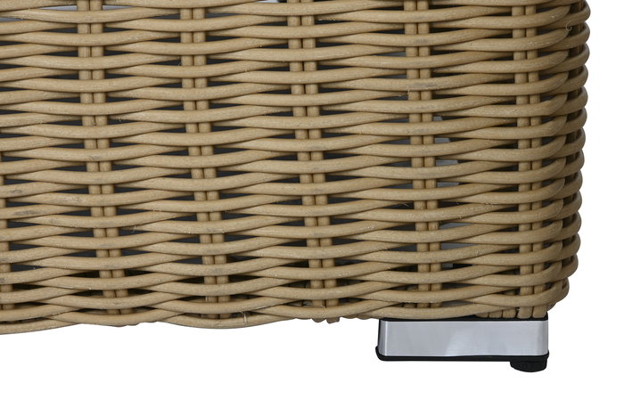 DKD Home Decor Sofá de Terraza y Jardín Ratan Sintético Marrón Claro Beige 222 x 87 x 63 cm