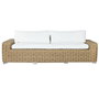 DKD Home Decor Sofá de Ratán Sintético y Poliéster Marrón Claro y Beige