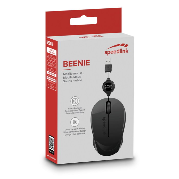 Speedlink BEENIE Mobile Mouse Wired USB Black Speedlink BEENIE Mobile Mouse Wired USB Black