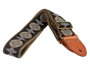 Correa Gaucho Auténtico Deluxe Tradicional para Guitarra 50 mm Hebilla Latón Bk/Bu/Rd